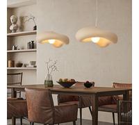 TMKOO Lumière Suspension Moderne Wabi Sabi Lampe Suspension Créative Unique En Forme De Nuages E27 Lustre Réglable Pour Salle À Manger Cuisine Îlot Éclairage Bracken Brown(30cm)