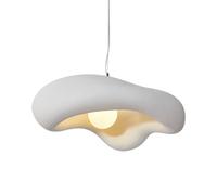 TMKOO Wabi-sabi Lampe À Suspension Créative Irrégulière Lampe À Suspension Créative E27 En Forme De Nuage Lustre Blanc Eclairage Intérieur Décoration Ajustable Maison Pour Salle À Manger Cuisine(60cm)