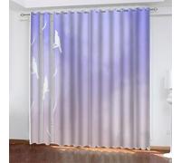 TMMDH Rideau Occultant Violet 140x145 cm - Lot de 2 Rideau Occultant Thermiques Isolant Anti Froid et Chaleur, Couleur DéGradéE Rideaux à Oeillets Décoration Chambre Fenetre Rideaux Salon