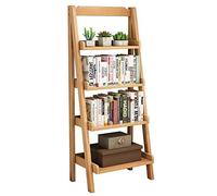 TMMLIJIPL Bibliothèque de présentation à 4 étages avec échelle inclinée, support de rangement pour la maison (couleur : jaune, dimensions : 140 x 60 x 36 cm)