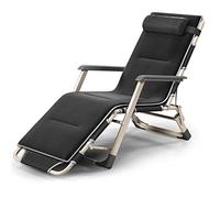 TMMLIJIPL Casa de rénovation Chaises longues pliantes avec coussin rembourré dossier réglable Chaise longue inclinable pour intérieur, extérieur et jardin Couleur : gris