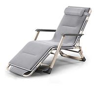 TMMLIJIPL Casa de rénovation Chaises longues pliantes avec coussin rembourré dossier réglable Chaise longue inclinable pour intérieur, extérieur et jardin Couleur : gris