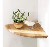 TMMLIJIPL Étagère d'angle flottante en bois de chêne avec extrémité ronde - Étagère murale flottante pour chambre d'enfant - Décoration murale pour salle de bain et cuisine (30,5 cm)