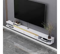TMMLIJIPL Meuble TV flottant en bois massif étagère murale pour ranger DVD, lecteur Blu-Ray, boîte TV satellite, boîte de câble, consoles de jeux/C/120 cm (A 140 cm)