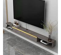 TMMLIJIPL Meuble TV flottant en bois massif pour ranger DVD, lecteur Blu-Ray, boîte TV satellite, boîte de câble, consoles de jeux/C/120 cm (C 100 cm)