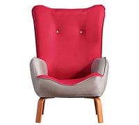 TMMLIJIPL Rénovation Maison Siège Pliant Chaise Moderne Boutonnée Lin Tissu Chaise de Baignoire Chambre Salon Bureau Salon Réception Couleur : Rouge Taille : 58 x 60 x 92 cm