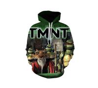(TMNT-4) Nouveau sweat à capuche Tortues Ninja Teenage Mutant TMNT 3D impression numérique dessin animé