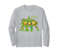 TMNT Heroes Half Shell Team Retro années 80 Tortue Power Manche Longue