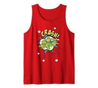 TMNT Leo Donnie Raph et Mikey Crash ! Débardeur, Homme, Rouge, S