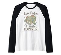 TMNT Love Fades Pizza is Forever Heart Cartoon Manche Raglan