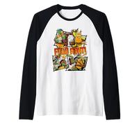 TMNT Pizza Food Fight Tee Group Shot Manche Raglan