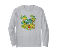 TMNT Retro Comic Heroes Half Shell Turtle Power Pose Design Manche Longue