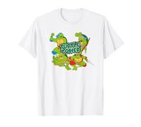 TMNT Retro Comic Heroes Half Shell Turtle Power Pose Design T-Shirt