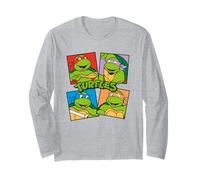 TMNT Retro Comic Vibes Team Collage Heroes Half Shell Style Manche Longue
