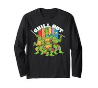 TMNT Teenage Mutant Ninja Turtles Chill Out Team NYC Retro Manche Longue
