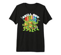 TMNT Teenage Mutant Ninja Turtles Chill Out Team NYC Retro T-Shirt Haut de Gamme