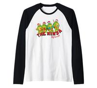 TMNT Teenage Mutant Ninja Turtles Christmas Holidays Spirit Retro Manche Raglan