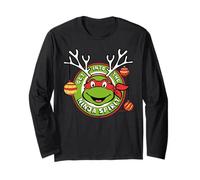 TMNT Teenage Mutant Ninja Turtles Christmas Spirit Fun 80s Retro Manche Longue