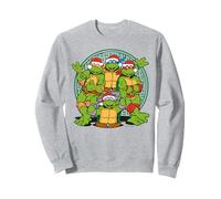 TMNT Teenage Mutant Ninja Turtles Christmas Team Pose Retro Fun Sweatshirt