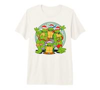 TMNT Teenage Mutant Ninja Turtles Christmas Team Pose Retro Fun T-Shirt Haut de Gamme