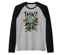 TMNT Teenage Mutant Ninja Turtles Comic Action Pose Classique Manche Raglan