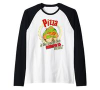 TMNT Teenage Mutant Ninja Turtles Pizza Love Geeks Classique Manche Raglan