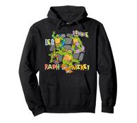TMNT Teenage Mutant Ninja Turtles Team Pose Fun Classic des années 80 Sweat à Capuche