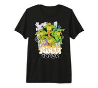 TMNT Teenage Mutant Ninja Turtles Tough Team Pose NYC Retro T-Shirt Haut de Gamme