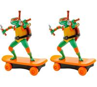 TMNT Tortues Ninja - Sewer Shredders Michelangelo sur Skate avec rétrofriction et modalité Combat. Movie Style (Lot de 2)