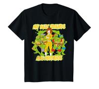 TMNT Turtle Power Best Friends Tortues Avril Dessin animé rétro T-Shirt