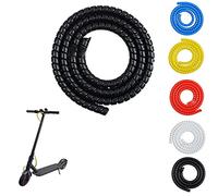 Tmom Couvercle de protection des câbles de tube en spirale de frein Ligne de scooter Protecteur de tube de changement de couleur 1 M pour scooter électrique Xiaomi M365/m365 Pro/Pro 2/1S Noir