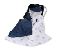 TMOYJPX Nid d'ange Bebe Cosy Mi Saison pour Poussette 90X90 cm 5 Point Polaire Couverture Bebe Coton pour Fille Garcon 0-12 Mois (Dinosaure, Hiver)