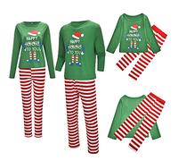 TMOYJPX Pyjama Noël Famille 2022 Coton Fille Garçon Elf Femme Homme XXXL (FR/ES, Âge, 2-12 Ans, Enfant) Vert