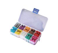 TMP1105 100 pièces 50 pièces fusibles de voiture durables 2A 3A 5A 7.5A 10A 15A 20A 25A 30A 35A 40A Ampère avec assortiment de clips de boîte Auto Type de lame fusible ensemble camion Câblage de prote