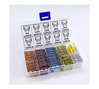 TMP1105 100 pièces fusible de voiture moyen 5A 10A 15A 20A 25A Amp avec boîte à clips assortiment fusibles à lame automatique ensemble véhicule camion SUV Câblage de protection