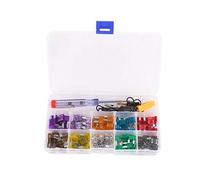 TMP1105 100 pièces Mini Kit de fusibles de voiture à code couleur for dix ampères fusibles avec pince crocodile testeur électrique pince à épiler extracteur de fusible Câblage de protection