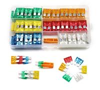 TMP1105 120 pièces/ensemble 5A 10 A 15 A 20 A 25 A 30 A connecteur de Circut de véhicule à fusible à lame de taille moyenne de voiture Standard avec Kits de support de Clip Câblage de protection