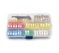 TMP1105 120 pièces fusibles de voiture Standard fusible automobile à lame moyenne for bateau de camion automatique avec clé de fusible noir 5A-30A Kit d'assortiment Câblage de protection