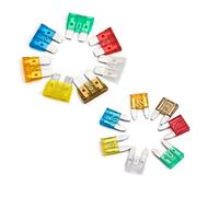 TMP1105 5/7.5/10/15/20/25/30 Amp Fusibles de taille moyenne/petite Type de lame Fusible de voiture automatique Kit mixte de 242 pièces avec supports de lame noirs Câblage de protection