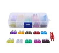 TMP1105 50 pièces mélange assorti voiture moto camion lame fusible ensemble Kit 3A 5A 10A 15A 20A 25A 30A 35A 40A Câblage de protection