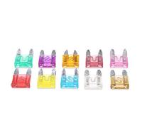 TMP1105 50 pièces Standard ATO ATC Auto voiture lame fusibles ensemble automobile assortiment 10 tailles et couleurs Kit de fusibles for voiture de taille moyenne Câblage de protection