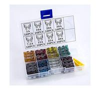 TMP1105 80 pièces fusible de voiture moyen 5A 7.5A 10A 15A 20A 25A 30A 40A Amp + pince avec boîte fusibles à lame automatique ensemble véhicule camion SUV Câblage de protection