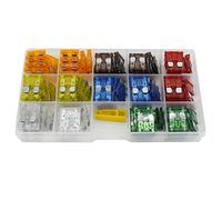 TMP1105 Kit de fusibles automobiles à lame moyenne de 140 pièces for boîte à fusibles de voiture 5/7.5/10/15/20/25/30A Câblage de protection