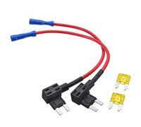 TMP1105 Lot de 2 porte-fusibles standard Ajouter un circuit Porte-fusibles Adaptateur arrière for voiture ATO ATC ACU avec 2 fusibles de voiture à petite lame Câblage de protection