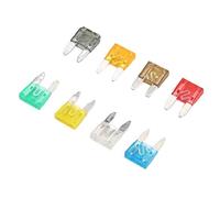 TMP1105 Lot de 80 mini fusibles à lame standard for 2/5/7,5/10/15/20/25/30 AMP Kit d'assortiment de fusibles à lame de camion de bateau de voiture automobile Câblage de protection