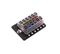 TMP1105 Support de boîte à fusibles étanche for automobile 1 en 12 voies 5 A 10 A 15 A 20 A Fusibles Pelle for voitures SUV RV Bus Yachts Bateaux Etc. Câblage de protection (Color : Multicolor)