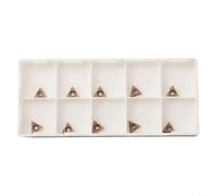 TMPT080204N Lot de 10 inserts pour machine à chanfreiner pneumatique, matériau en carbure durable