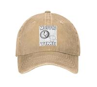 TMQZHQAVH C’est l’Heure des Muffins (avec Texte) Casquettes de Baseball Chapeaux en Denim Casquette Ajustable Streetwear Baseball Cowboy Chapeau pour Hommes Femmes
