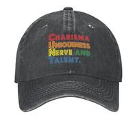 TMQZHQAVH Charisme, Unicité, Audace et Talent [Drag Race] Casquette de Baseball Grande Taille Chapeau Vintage pour Enfants Chapeau Chapeau Chapeau Homme Femme