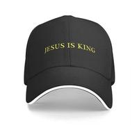 TMQZHQAVH Jésus est Roi - Kanye West (Jaune sur Fond) Casquette de Baseball de créateur Chapeau UV Chapeau Solaire Tenue de Golf Hommes Femmes